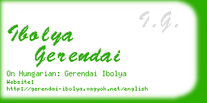 ibolya gerendai business card